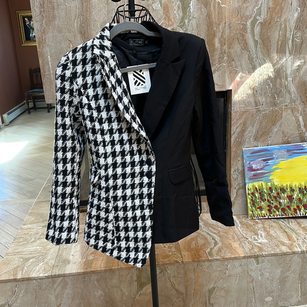 Ladies Blithe Houndstooth Split Blazer